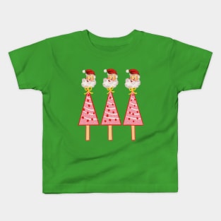 Frozen Santa Claus and Christmas tree ice cream popsicles!  t-shirt and stickers! Kids T-Shirt